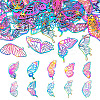 40Pcs 10 Styles 201 Stainless Steel Etched Metal Embellishments Pendants STAS-TA0003-04-1