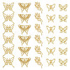 5 Styles Butterfly Zinc Alloy Open Back Bezel Pendants FIND-CA0009-52G-1