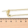1.5MM Brass Box Chain Adjustable Slider Necklaces NJEW-M108-07G-5