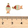 Ion Plating(IP) 304 Stainless Steel Enamel Charms LS-STAS-D018-04G-3