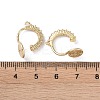 Brass with Cubic Zirconia Cuff Earring Findings KK-B087-14G-3