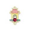 Alloy Enamel Chinese House Connector Charms PALLOY-R151-73G-01-1