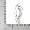 Rack Plating  Brass Micro Pave Clear Cubic Zirconia Pendants KK-G515-59P-3