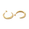Rack Plating Brass Twist Ring Stud Earrings for Women EJEW-P221-49G-2