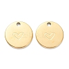 Ion Plating(IP) 304 Stainless Steel Charms STAS-P280-08G-1
