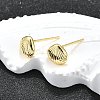 Brass Stud Earrings EJEW-H157-01G-03-2