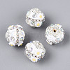 Handmade Polymer Clay Rhinestone Indonesia Beads CLAY-N015-01-1