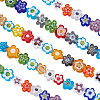 5 Strands Handmade Millefiori Glass Bead Strands LAMP-DR0001-04A-1