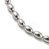 Non-Tarnish 201 Stainless Steel Rugby Beaded Chain Bracelets LS-BJEW-G696-01A-P-2