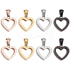 8Pcs 4 Colors 304 Stainless Steel Pendants STAS-DC0006-49-1