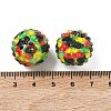 Round Resin Rhinestone Beads OACR-Z035-02B-3