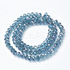 Electroplate Transparent Glass Beads Strands EGLA-A034-T4mm-G10-2