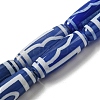Blue Tibetan Style dZi Beads Strands TDZI-NH0001-B13-01-1