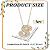 1Pc Brass Micro Pave Cubic Zirconia Letter Pendant Necklaces NJEW-LP0001-43S-G-2