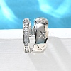 Brass Clear Cubic Zirconia Cuff Earrings EJEW-Q025-03B-P-4