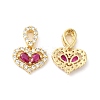 Real 16K Gold Plated Brass Micro Pave Cubic Zirconia Pendants ZIRC-L103-049G-2
