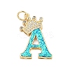 Brass Micro Pave Cubic Zirconia Pendants KK-I723-50G-01-2