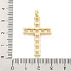 Brass Micro Pave Cubic Zirconia Pendants KK-L073-002G-01-3