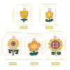 50Pcs 5 Styles Eco-Friendly Zinc Alloy  Pendants ENAM-CJ0001-88-2