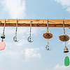 20Pcs 10 Styles Mixed Gemstone Chip Glass Bottle Pendants PALLOY-DC00006-7