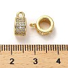 Brass Micro Pave Cubic Zirconia Tube Bails ZIRC-P112-03G-3