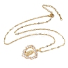 Brass Crystal Rhinestone Hollow Pendant Necklaces LS-NJEW-P331-01B-G-2