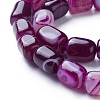 Natural Dyed Agate Beads Strands G-G775-B-08-1