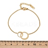 304 Stainless Steel Link Bracelets for Women BJEW-G755-01G-5