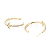 Cubic Zirconia Open Hoop Earrings for Girl Women ZIRC-Z018-25G-3