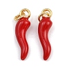 Brass Enamel Pendants KK-I377-01G-03-1