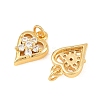 Brass Micro Pave Cubic Zirconia Pendants KK-F927-12B-G-2