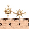 304 Stainless Steel Micro Pave Cubic Zirconia Connector Charm ZIRC-F147-02G-03-3
