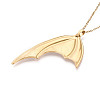 304 Stainless Steel Pendant Necklaces NJEW-T018-17G-5