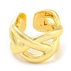 Rack Plating Brass Criss Cross Open Cuff Rings X-RJEW-Q784-10G-2
