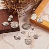 12Pcs 6 Style 304 Stainless Steel Pendants STAS-SZ0001-44P-3