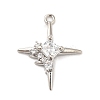 Brass Micro Pave Cubic Zirconia Pendants X-KK-Q772-04P-1