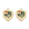 304 Stainless Steel and Enamel Pendants STAS-T068-83A-1