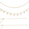 1Pc Alloy Double Layer Cross Charm Waist Chains AJEW-TA0002-20-3