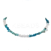 Natural Howlite & Apatite & Quartz Crystal Chip Beaded Necklaces NJEW-JN05099-05-1