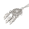 Non-Tarnish 201 Stainless Steel Pendnat Necklace with Cable Chains LS-NJEW-E102-01P-04-1