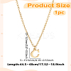 304 Stainless Steel Letter Pendant Necklaces NJEW-LP0001-53C-G-2