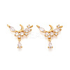 Brass Micro Pave Cubic Zirconia Pendants KK-N263-46G-1
