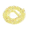 AB Color Plated Transparent Glass Beads Strands GLAA-G127-01-02A-3