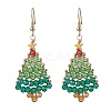 304 Stainless Steel Dangle Stud Earrings for Women EJEW-JE06225-2