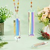 4pcs 2 styles Faceted Transparent Glass Big Pendants GLAA-PH0003-24-2