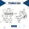 925 Sterling Silver Slide Lock Clasps FIND-AB00049-2