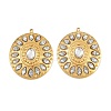 304 Stainless Steel Rhinestone Pendants STAS-I352-14G-02-1