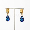 Cubic Zirconia Teardrop Dangle Hoop Earrings LS-HL3316-1-3