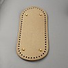 Oval PU Leather Knitting Crochet Bags Nail Bottom Shaper Pad PURS-WH0001-63A-2