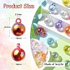 100Pcs 10 Colors UV Plating Rainbow Iridescent Transparent Acrylic Pendants PACR-CJ0001-31-2
